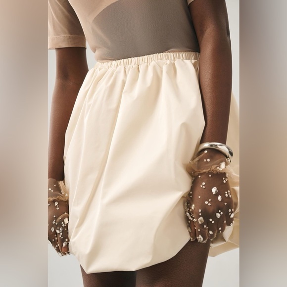 Anthropologie Self Contrast Bubble Mini Skirt NWOT - Picture 3 of 15